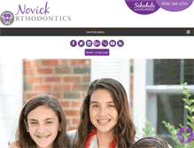 Tablet Screenshot of novickorthodontics.com